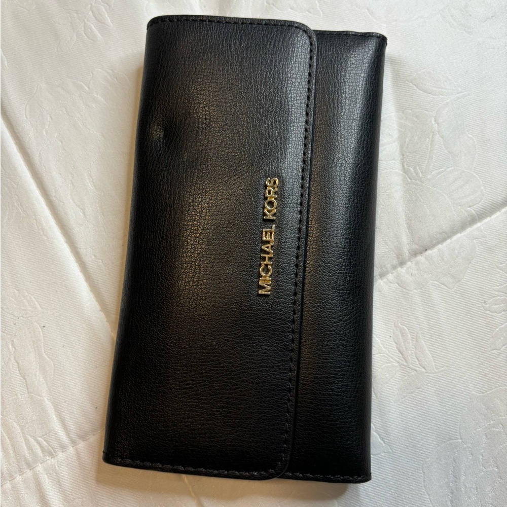 Michael Kors Black Leather Clutch